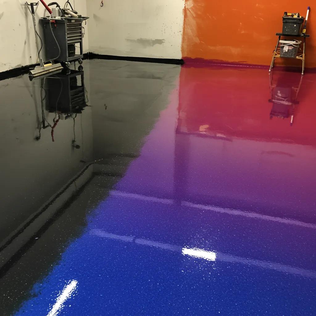 Epoxy and polyaspartic garage floor coatings showcasing durability and aesthetic appeal